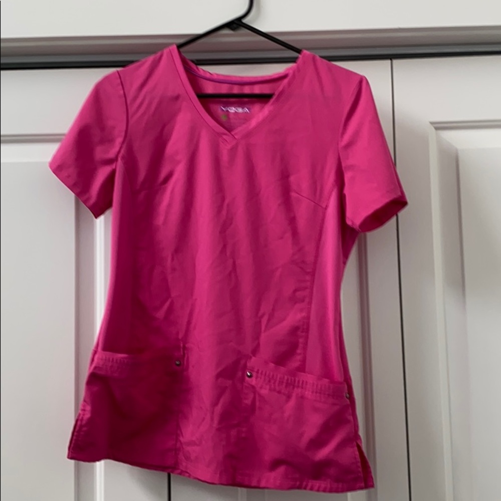 Healing hands purple label yoga scrub top